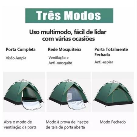 Barraca Camping Acampamento 4/5 Pessoas Automatica Barraca De Acampamento