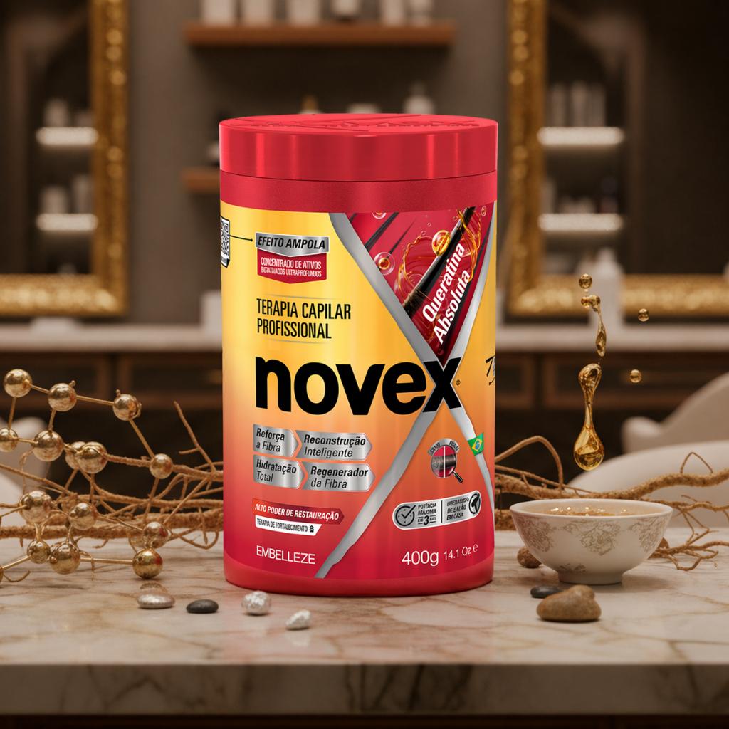 Kit 2 Creme De Tratamento Novex Queratina Absoluta 400g