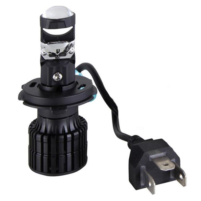 Farol LED Lampada H4 Nano Projetor Canhão Para Moto 5000lm