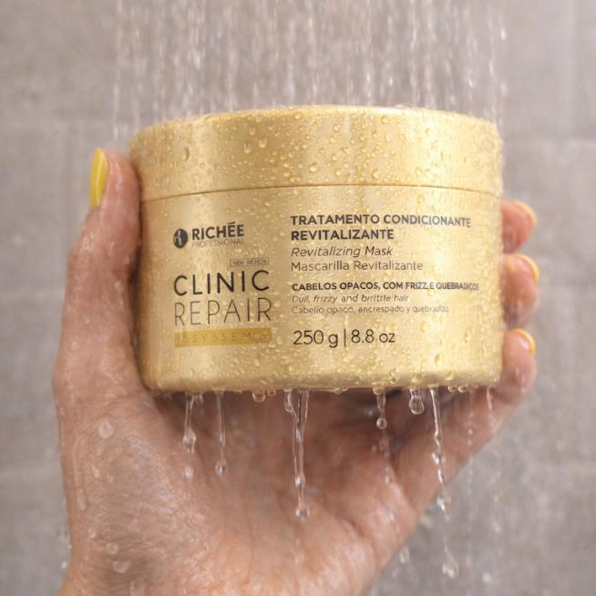 Máscara Profissional Revitalizante 250g Tratamento Para Nutrição Hidratação Brilho Clinic Repair Richée Professional