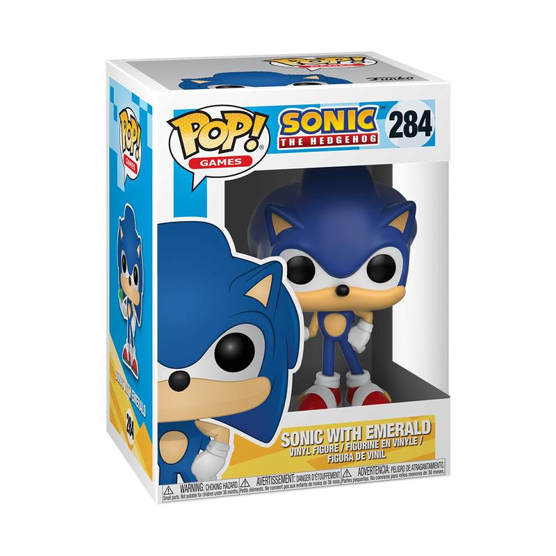 Funko Pop Games Sonic - Sonic With Emerald 284 Raro