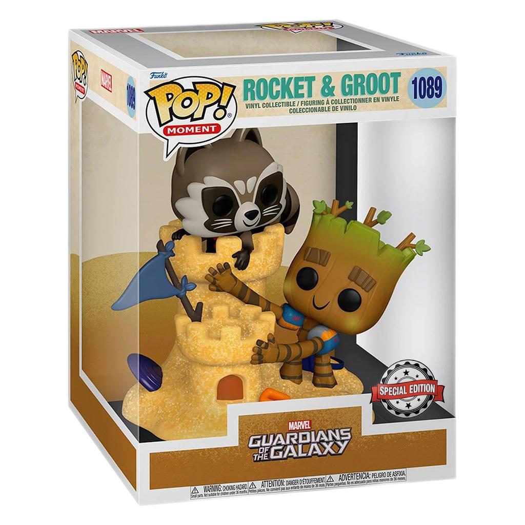 Funko Pop Moment Guardians Of The Galaxy Exclusive - Rocket Groot 1089 Novo Original