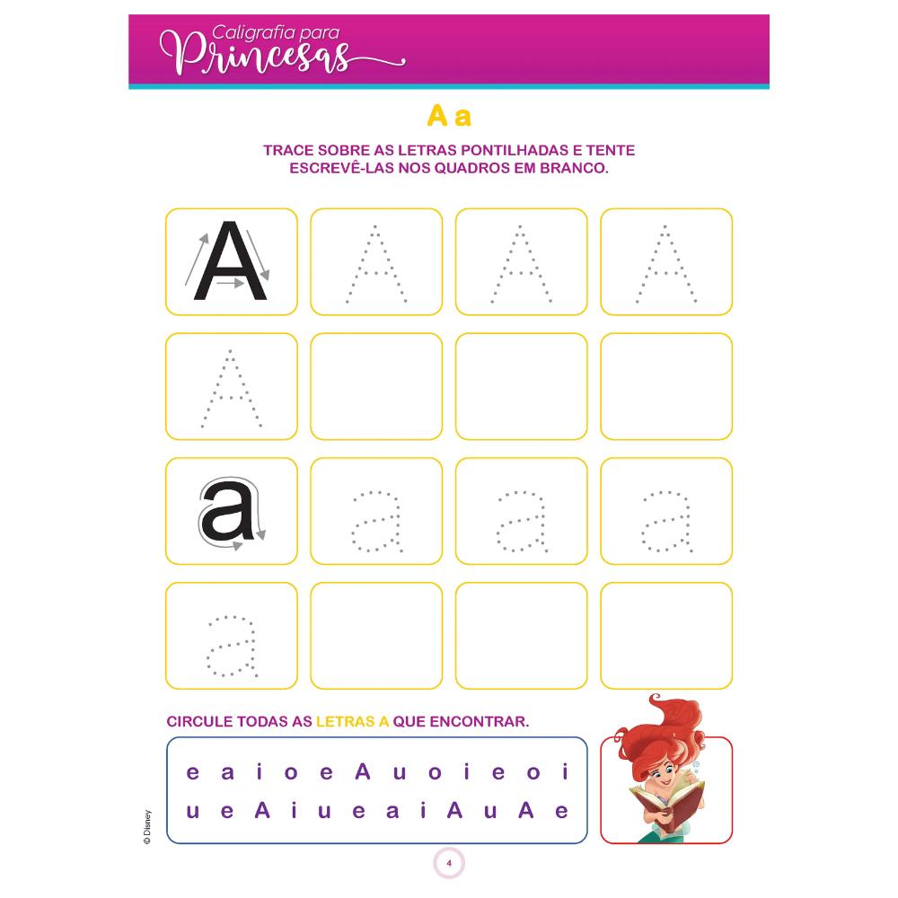 Livro De Atividades Caligrafia Para Princesas Disney