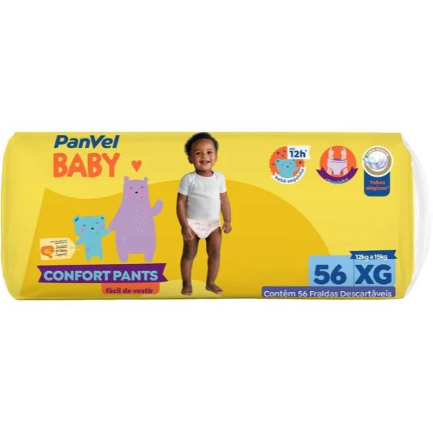 Fralda Roupinha Panvel Baby Pants Jumbo Xg 56 Unidades