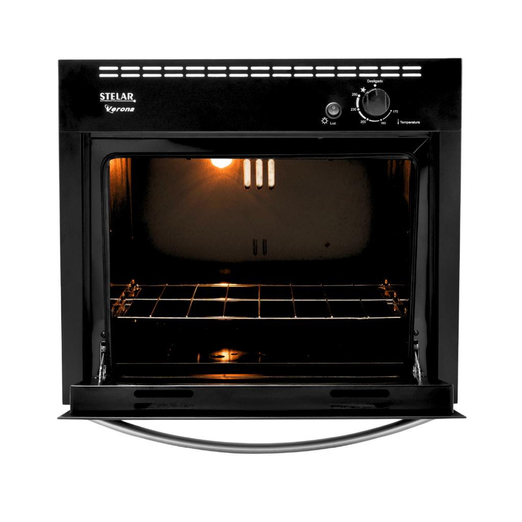 Forno A Gás De Embutir Stelar 55 Litros Verona Preto Bivolt