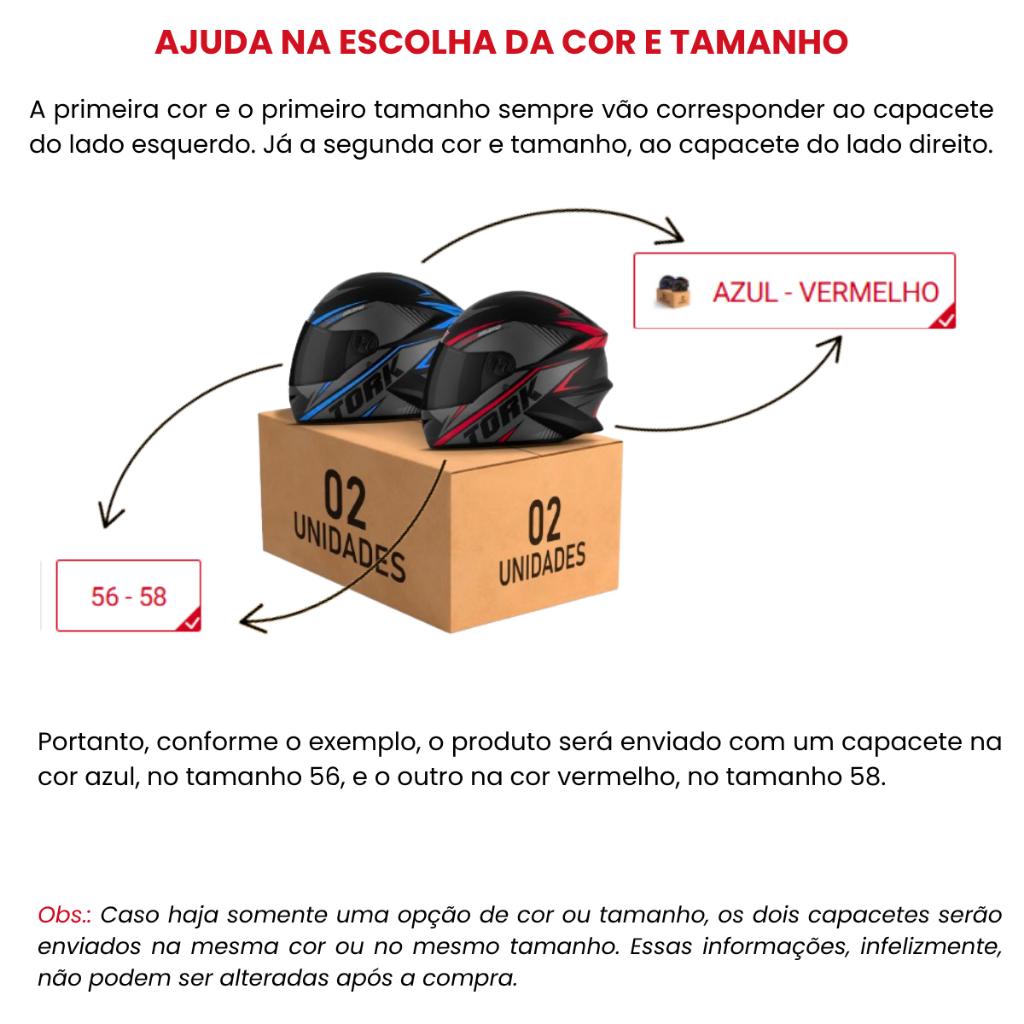 Kit 2 Capacetes R8 Fechado Moto Com Viseira Fumê Para Cidade E Asfalto Confortável E Seguro