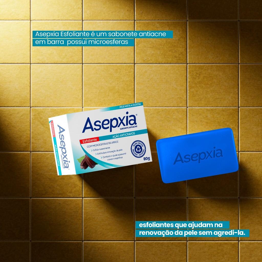 Sabonete Facial Asepxia Esfoliante 80g - Microesferas De Arroz E Antioleosidade
