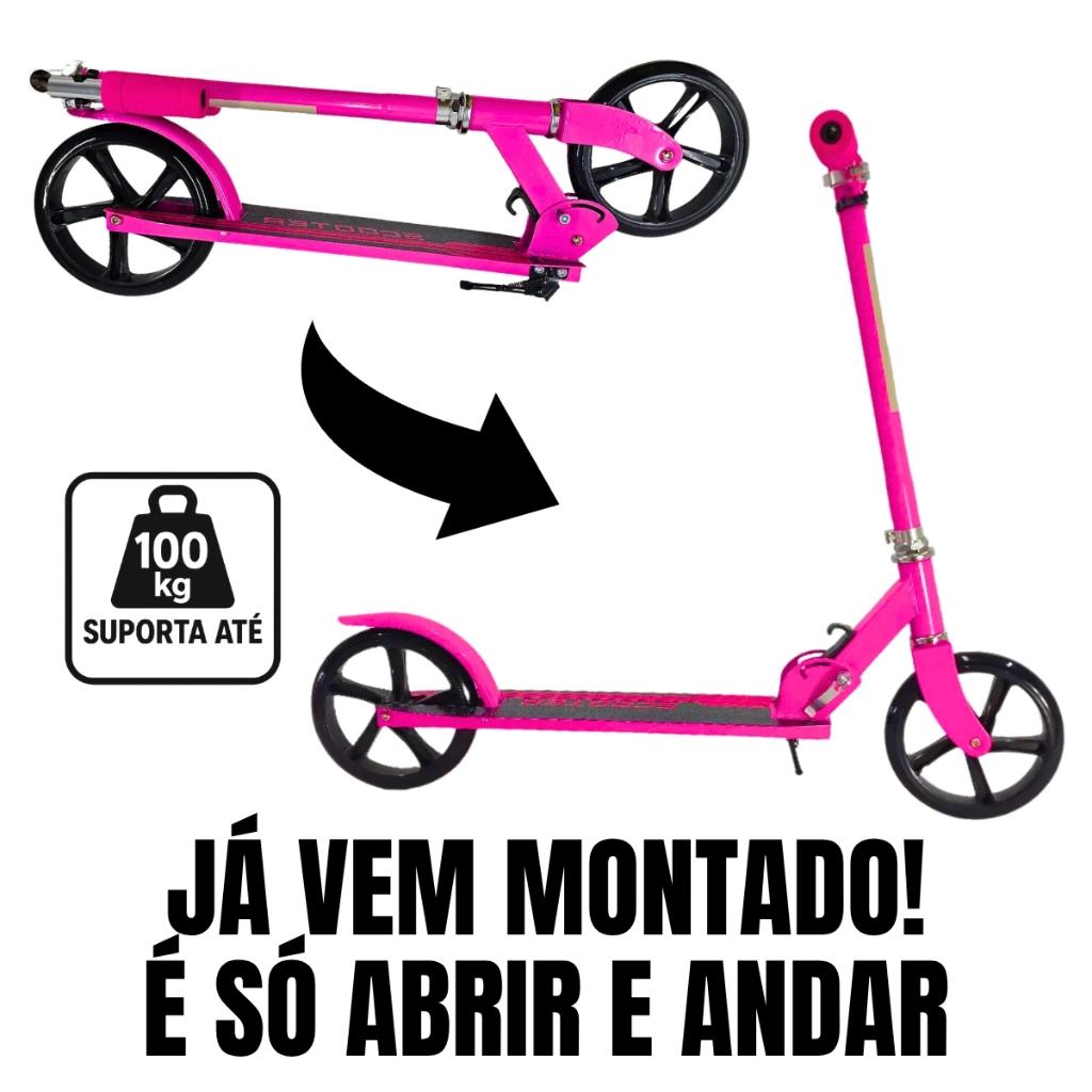 Patinete Adolescente Scooter Dobrável Adulto Até 100kg