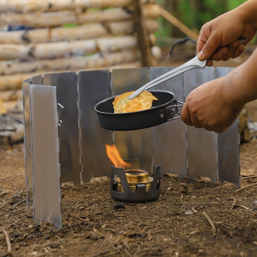Protetor De Vento Fogareiro Camping Dobrável