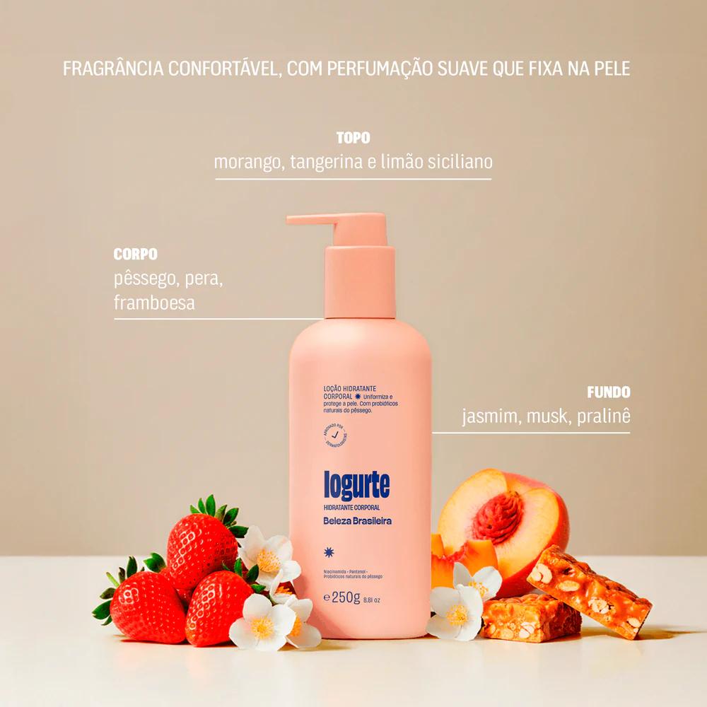 Kit Iogurte Hidratante 250g Bruma Iluminadora 180ml Beleza Brasileira