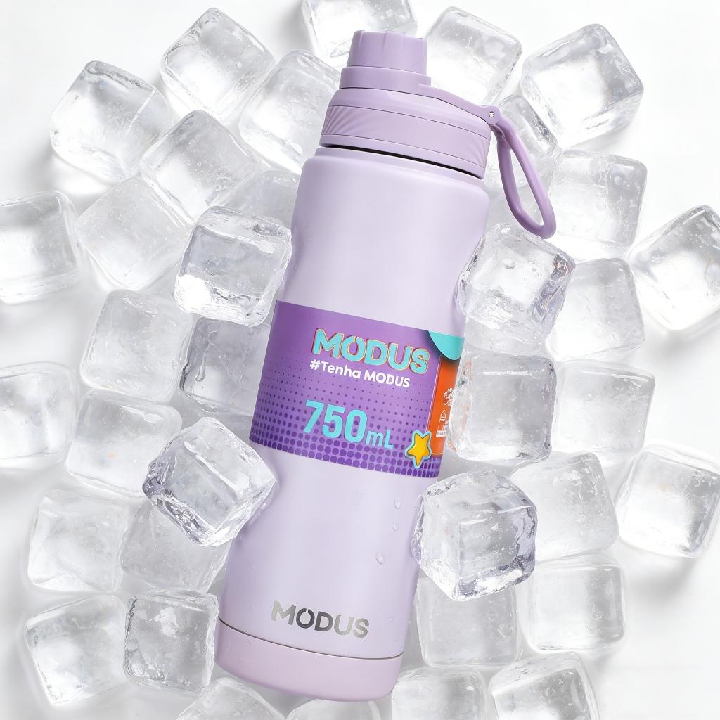 Modus Garrafa Térmica Stainless Steel Vacuum Thermos 750ml Drinking Bottle With Rubberized Anti-skid Base