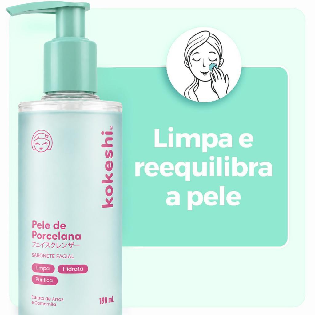 Kit Sabonete Facial E Sérum Tudo Em 1 Pele De Porcelana Rotina Prática