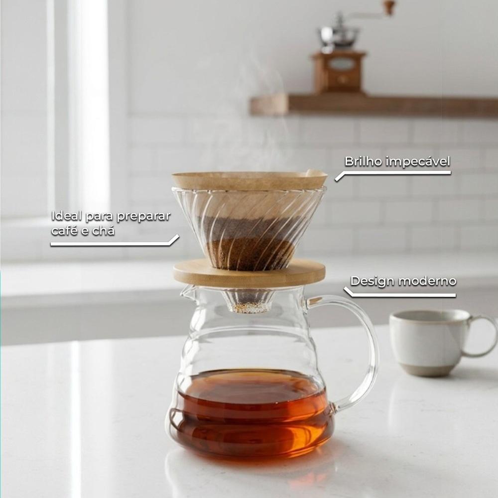 Cafeteira Veneza De Vidro Borossilicato 700ml Ruvolo