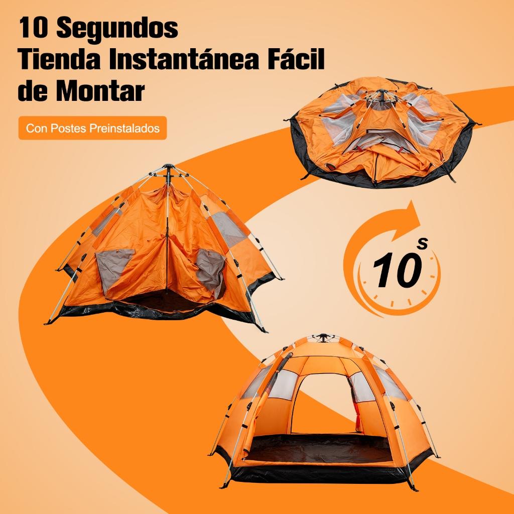 Barraca Camping Impermeavel 3000mm 5-8 Lugares Grande Ventilacao 270 155cm Joyfox
