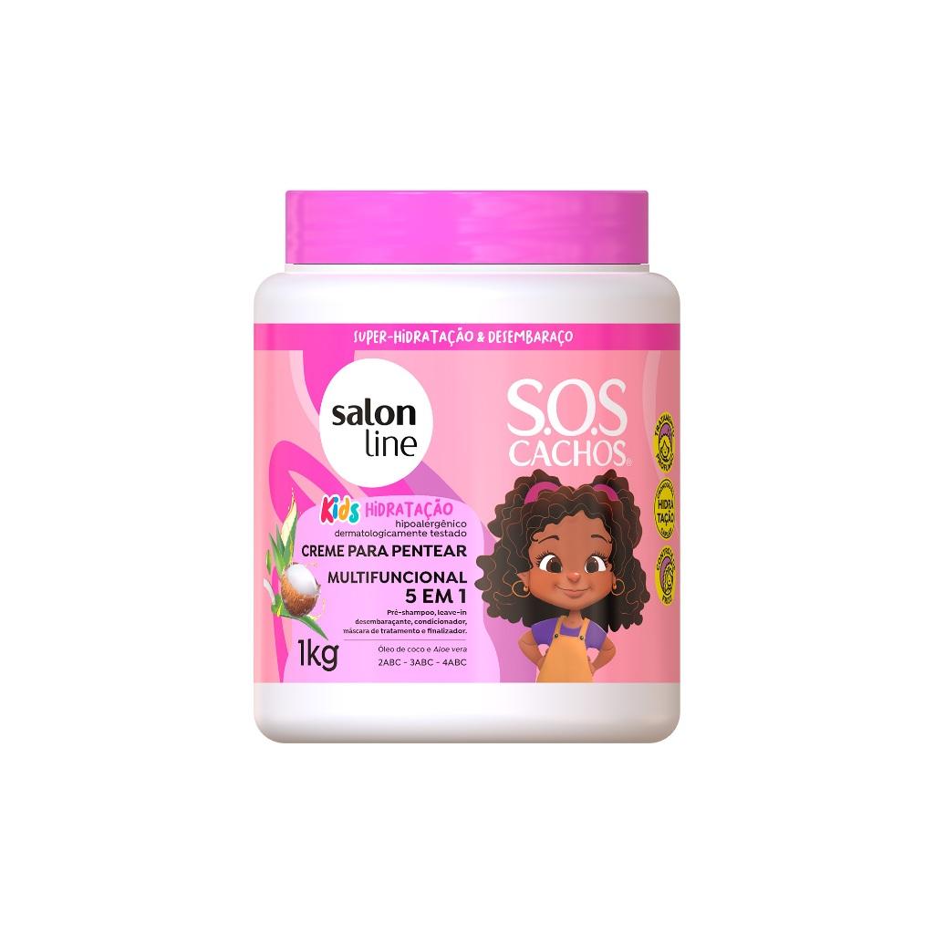 Creme Para Pentear 5 Em 1 Sos Cachos Kids Hidratação 1kg