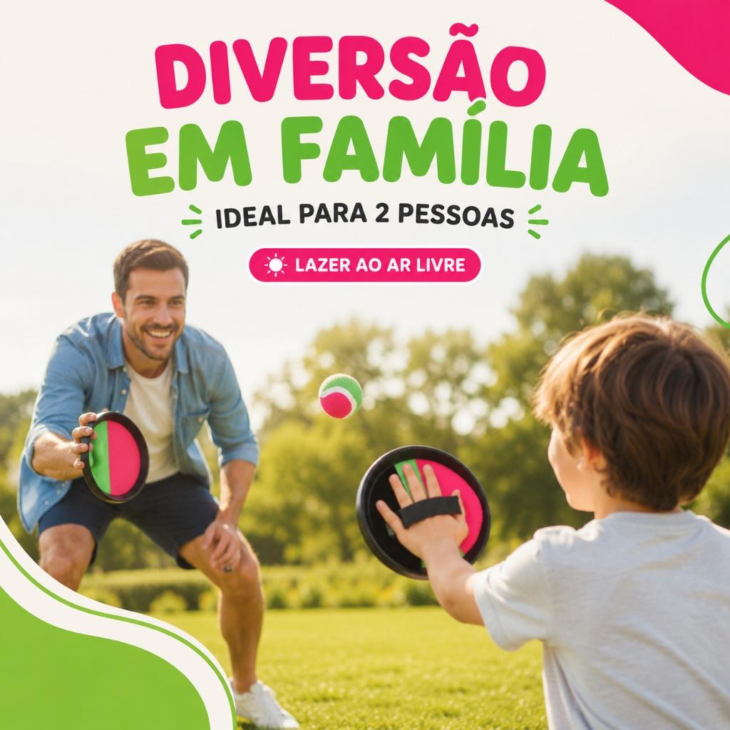 Kit Jogo Raquete Pega Bolinha Veludo Brinquedo Infantil Bateu Pegou Praia Bate E Gruda Kizumba