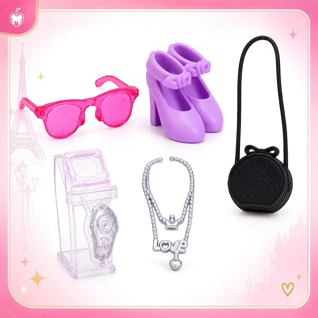 Boneca Loira Fashion Chic Articulada Com Acessórios - Castela