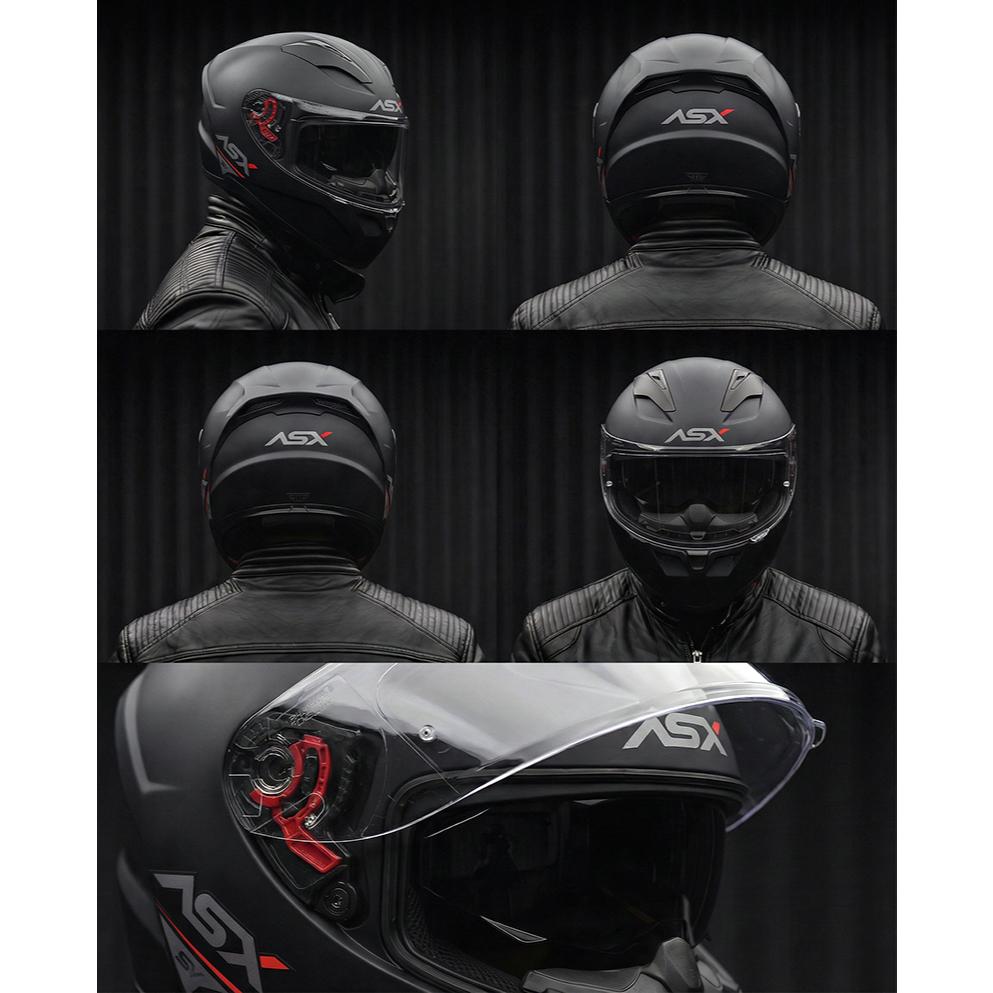 Capacete Moto Asx City Sv Preto Fosco Com Óculos Interno Solar