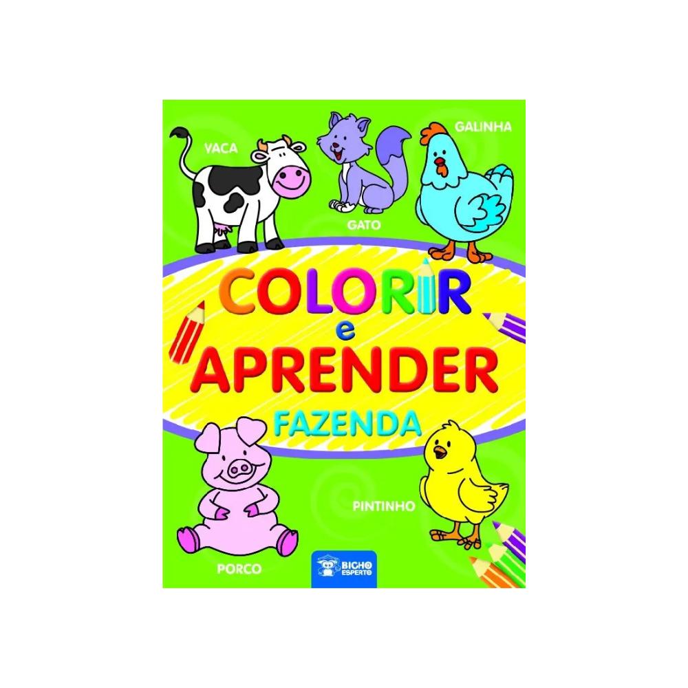 Livro Infantil Colorir E Aprender Fazenda