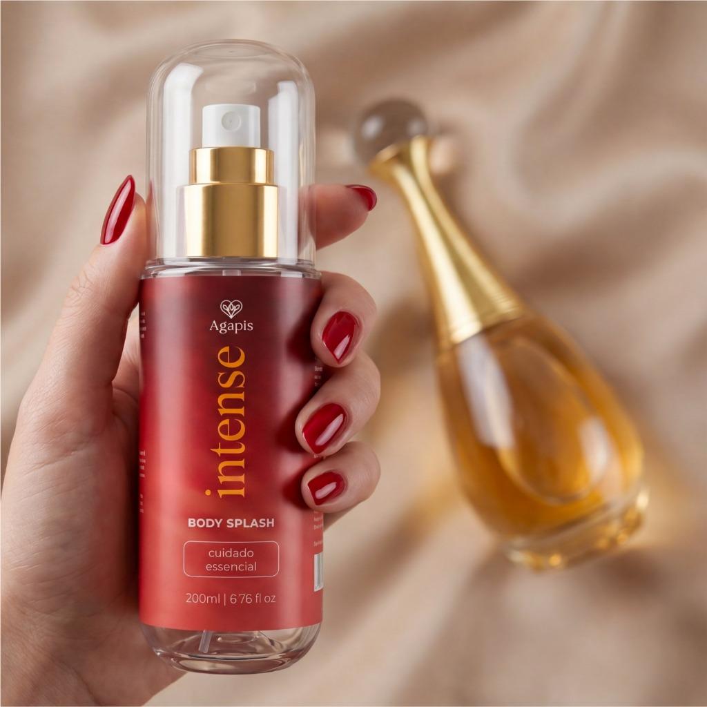Kit 2 Body Splash Sexy Intense E Shine Agapis Beauty 200ml Fragrância Sedutora Alta Fixação