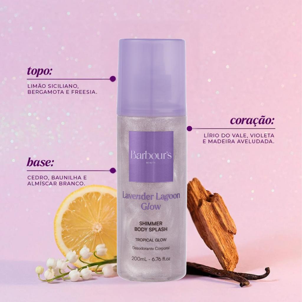 Shimmer Body Splash Lavender Lagoon Glow Desodorante Colônia 200ml