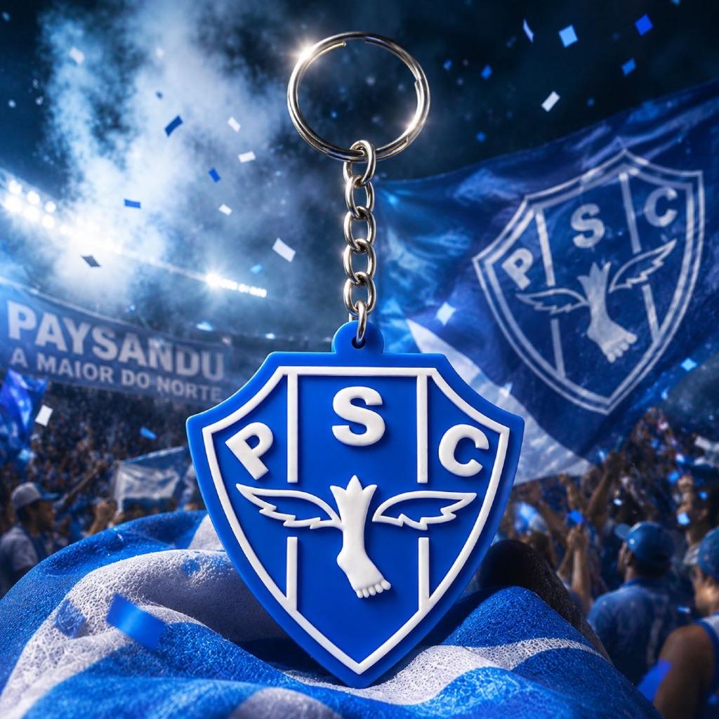 Chaveiro Paysandu Oficial Escudo Emborrachado Oficial Paysandu