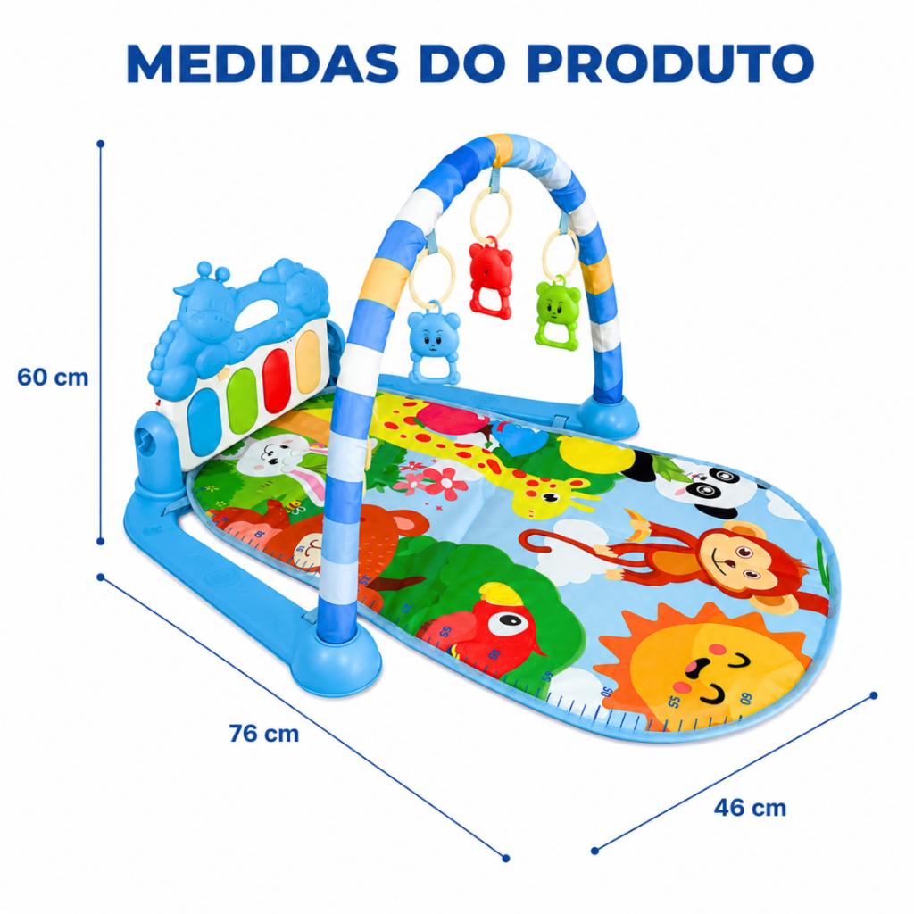 Tapete Atividades Ginásio Musical Bebê Com Mobile E Teclado