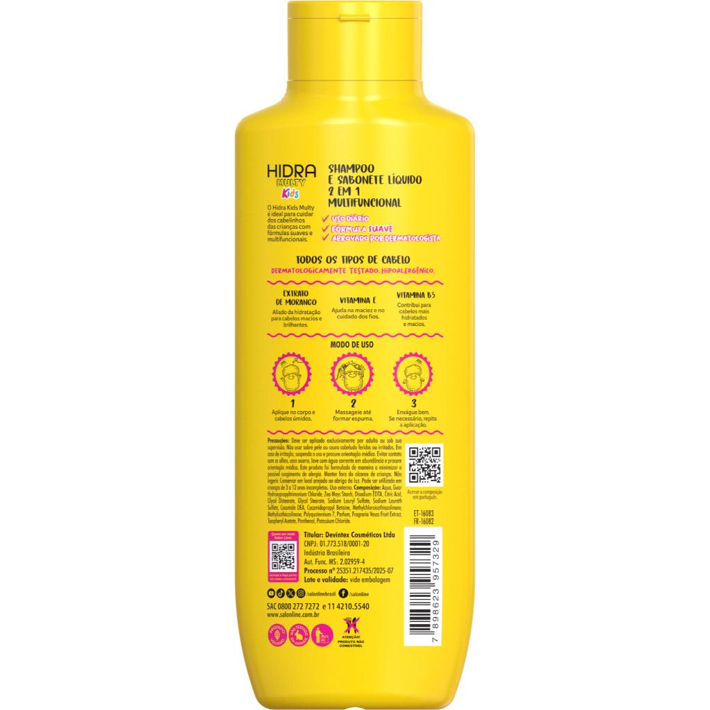Kit Shampoo + Condicionador Hidra Multy Kids Salon Line 300ml