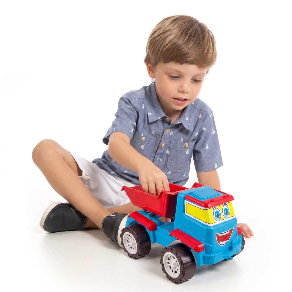 Caminhão Brinquedo Caçamba Articulada Grande 32cm Comprimento - Certificado Inmetro Queen Shop