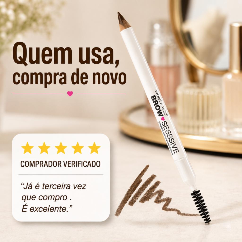Lápis Delineador De Sobrancelhas Com Escova Wet N Wild - Brow-sessive Brow Pencil