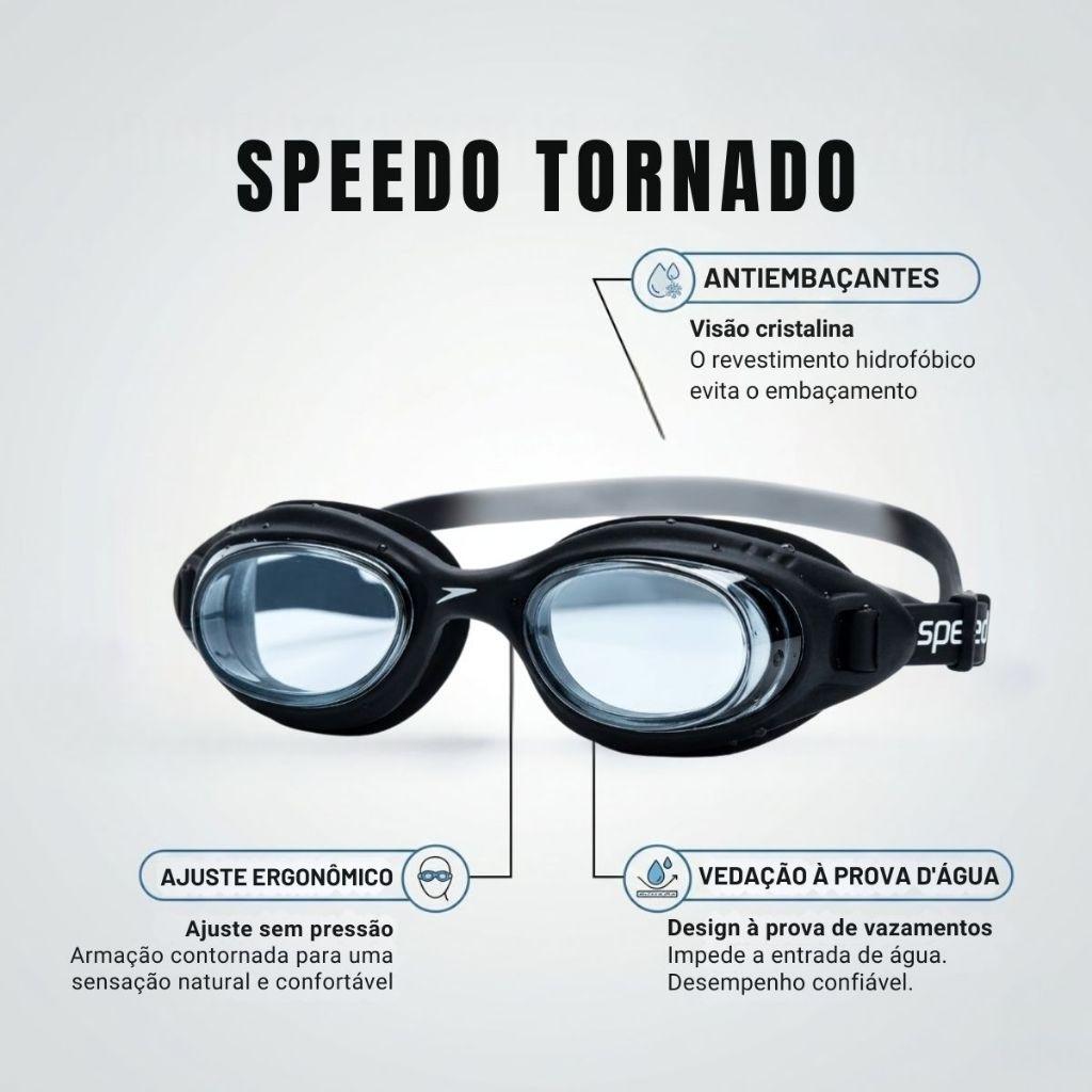 Óculos De Natação Speedo Tornado Vedação Total Antiembaçante Profissional