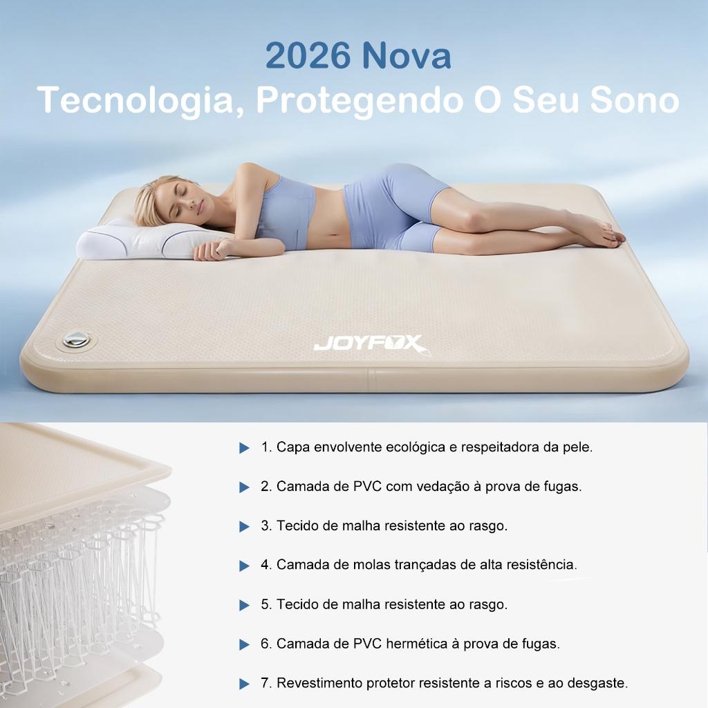 Colchão Inflável Duplo Com Tecnologia De Tecido De Malha E Excelente Suporte