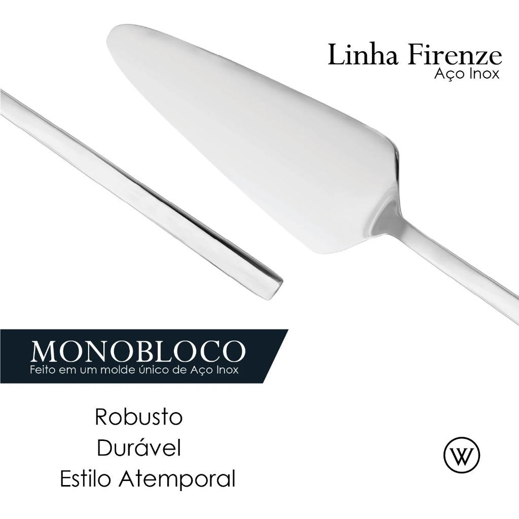 Jogo Firenze Wolff 7 Peças - Espátula Para Bolo + 6 Garfos Sobremesa Em Aço Inox