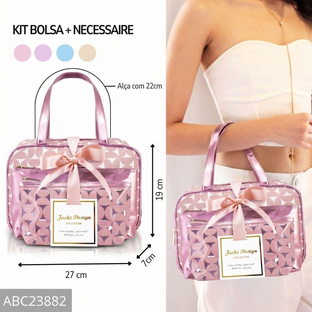 Kit Bolsa + Necessaire 3 Peças Para Viagens E Passeios O Melhor Custo-benefício Jacki Design