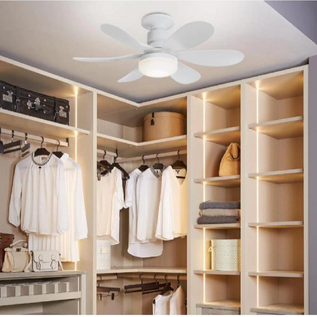Ventilador De Teto PRO 80W Ou 100W Super LED Lâmpada E27 Controle Remoto Luminária Economica De Energia 6 Lâminas Bivolt
