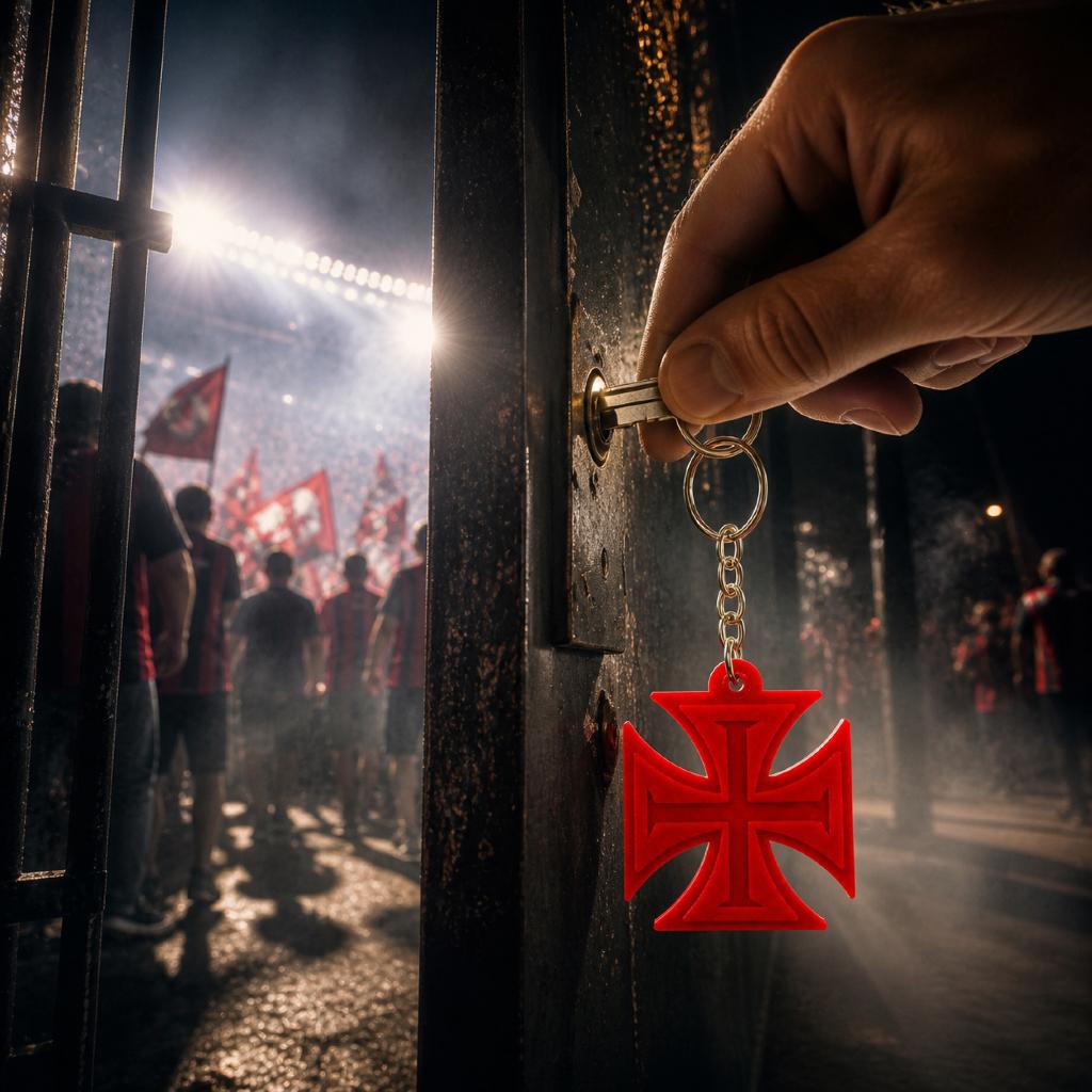 Chaveiro Cruz De Malta Oficial Emborrachado - Vasco