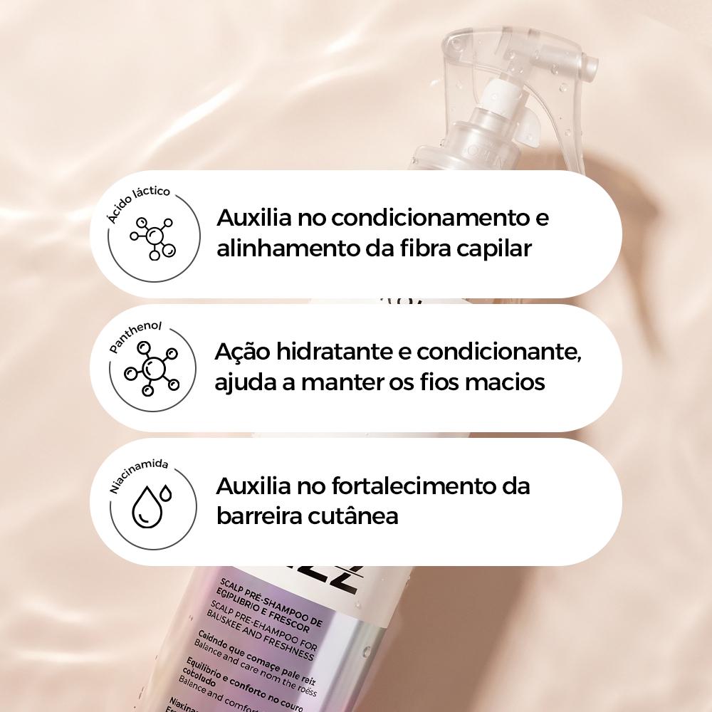 Pré-shampoo Scalp Equilíbrio Do Couro Cabeludo E Frescor Secar Sem Frizz
