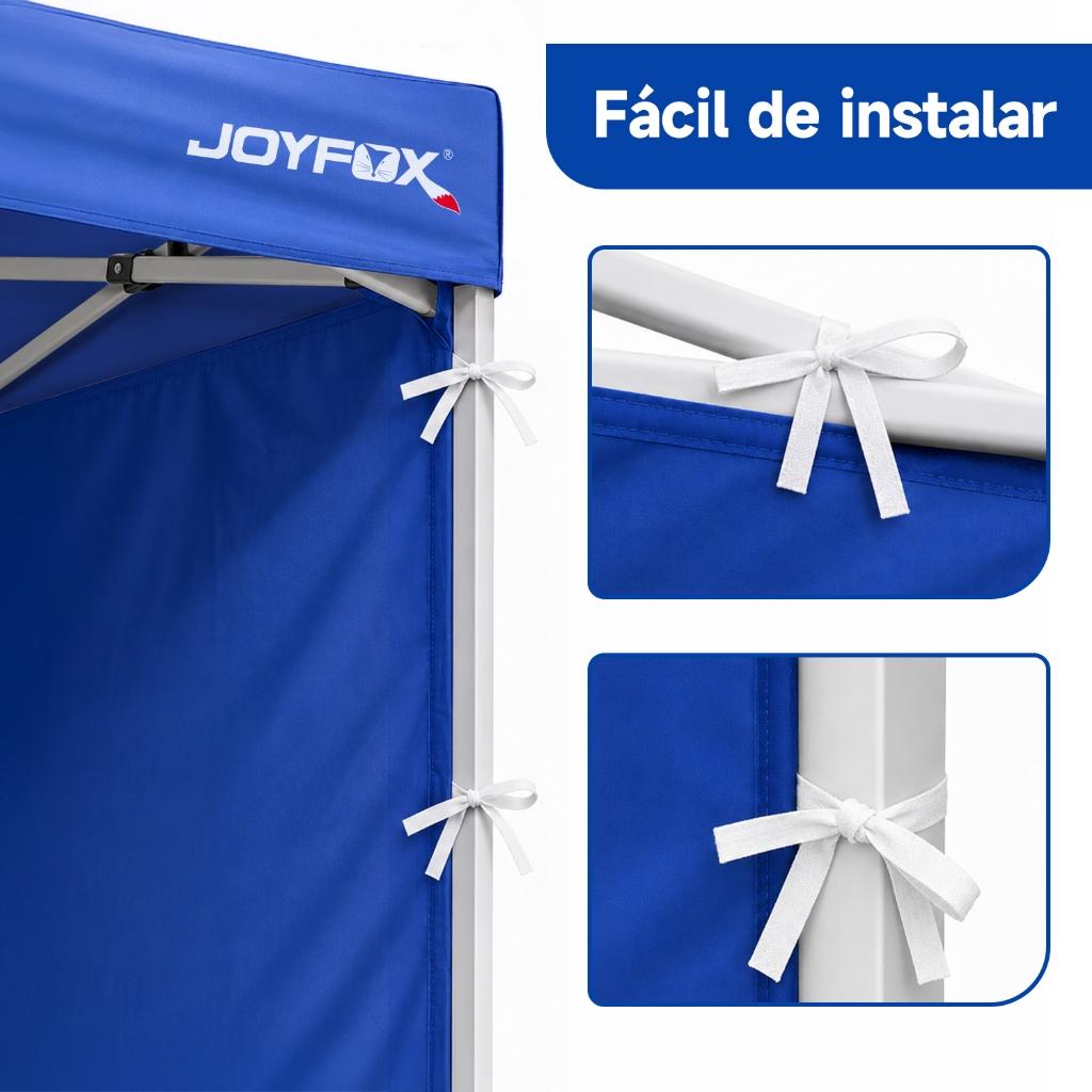 4 Paredes Fechamento Lateral Removível Para Tenda Gazebo 3x3 Azul