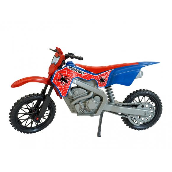 Kit Spider Com 5 Itens Carrinho + Moto Cross + Moto Sport + Dino E Lancheira Dupla Homem-aranha +12 Meses Queen