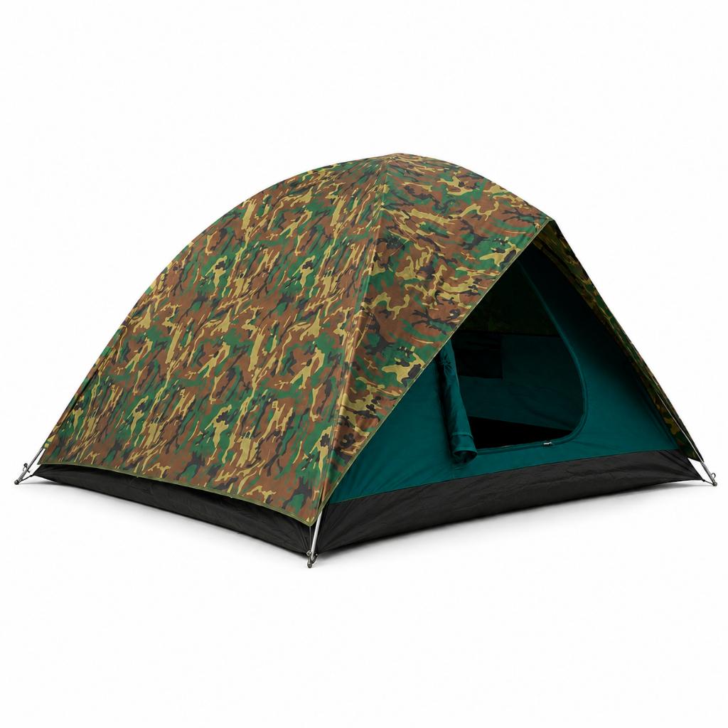 Barraca Camping Hunter 5/6 Pessoas Ntk Camuflada Impermeável 2500mm Fácil De Montar Com Mosquiteiro