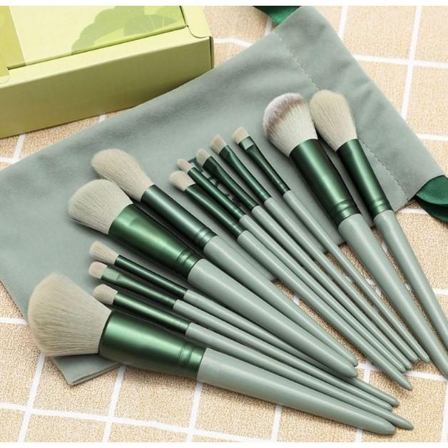 Ana 1108 Conjunto Com 13 Unidades Pincéis De Maquiagem Contorno Kabuki Profissional
