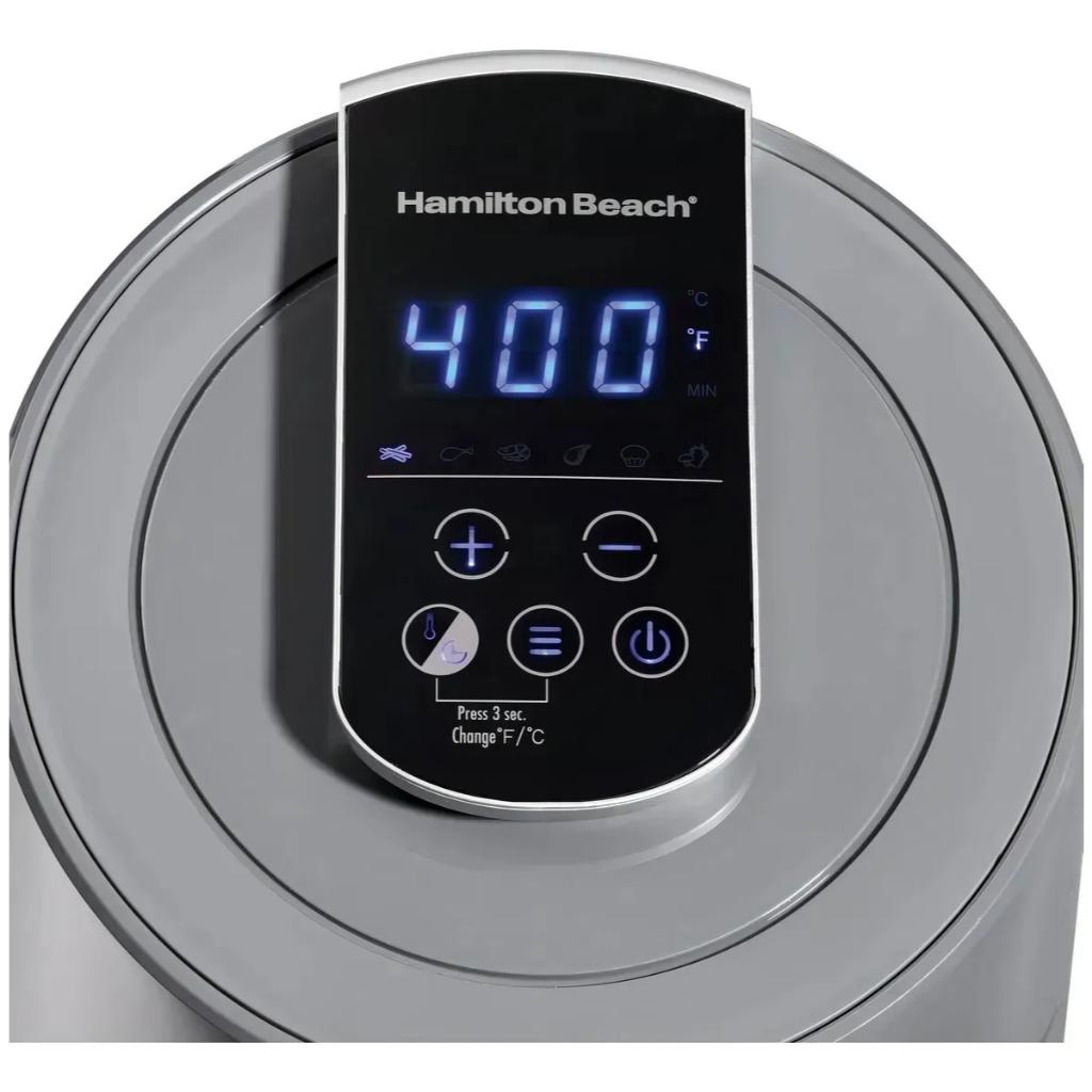 Fritadeira Air Fryer Eletrica Antiaderente Painel Digital 6 Funções Até 200 C 127v - Hamilton Beach