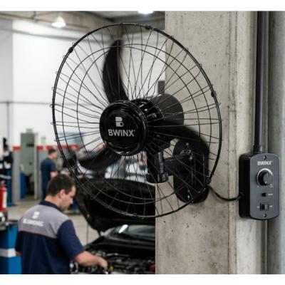 Kit Com 2 Ventiladores De Parede 60cm Bivolt 200W Oscilantes Com Controle De Parede Bwinx