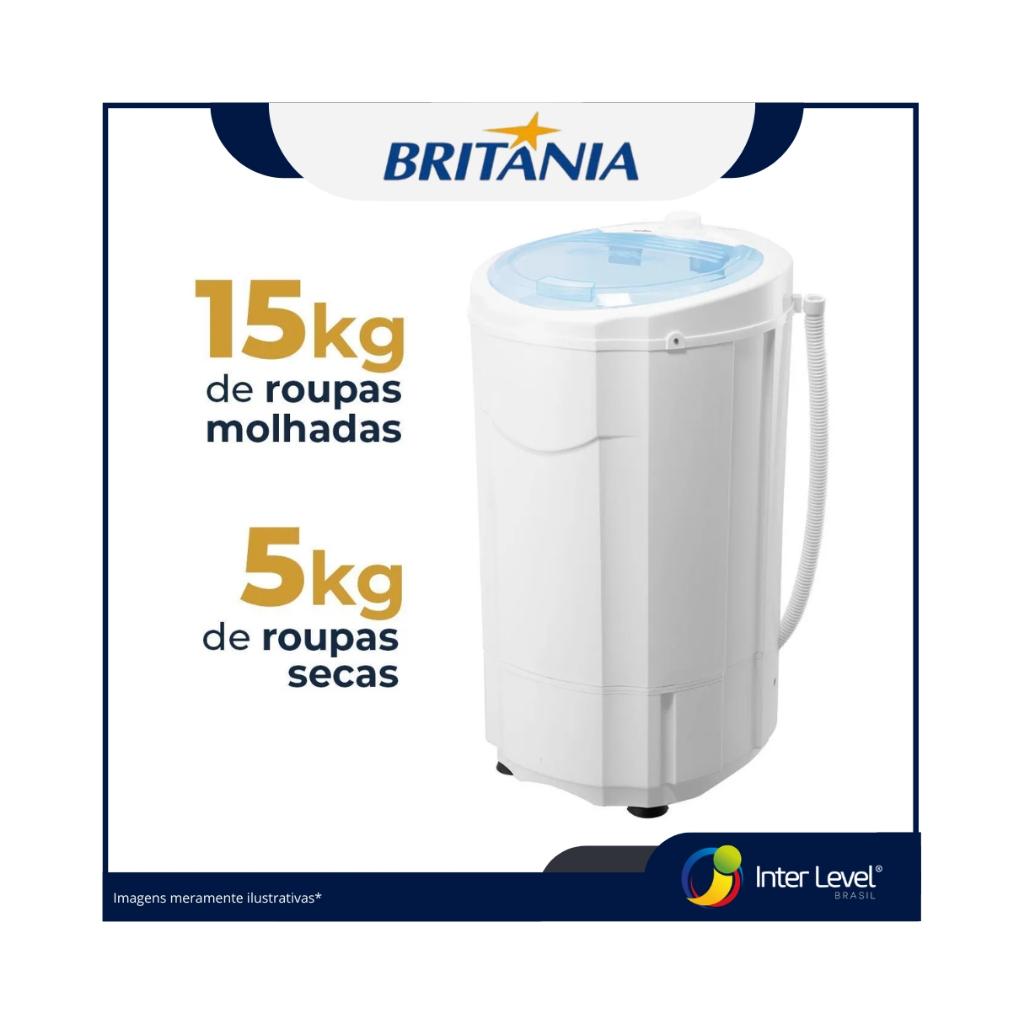 Centrífuga De Roupas Bcr15b 15kg Cesto 150W Extra Grande Inox Britânia