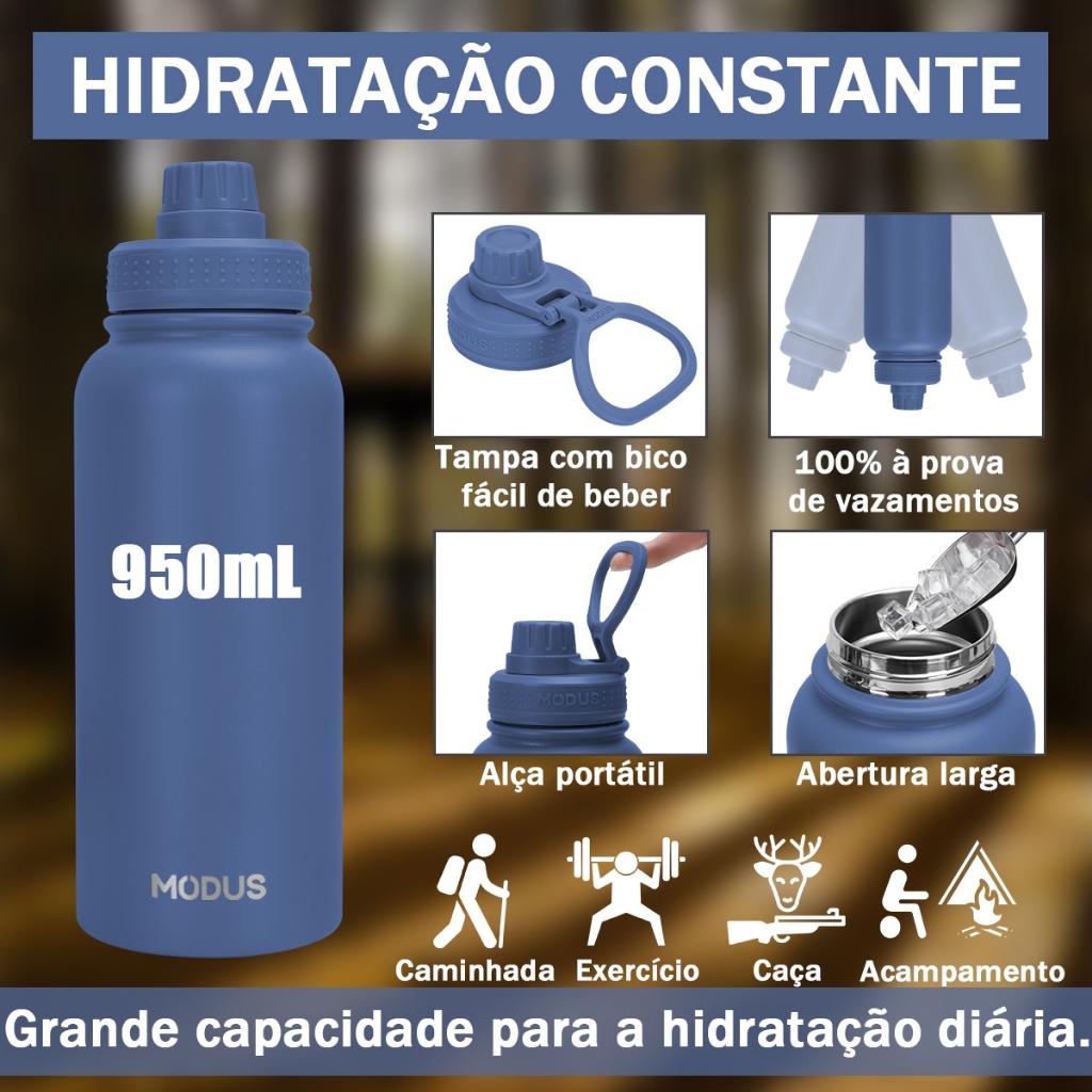 Modus 1000ml Stainless Steel Thermal Bottle With Handle And Leak-proof Carrying Bag For Camping