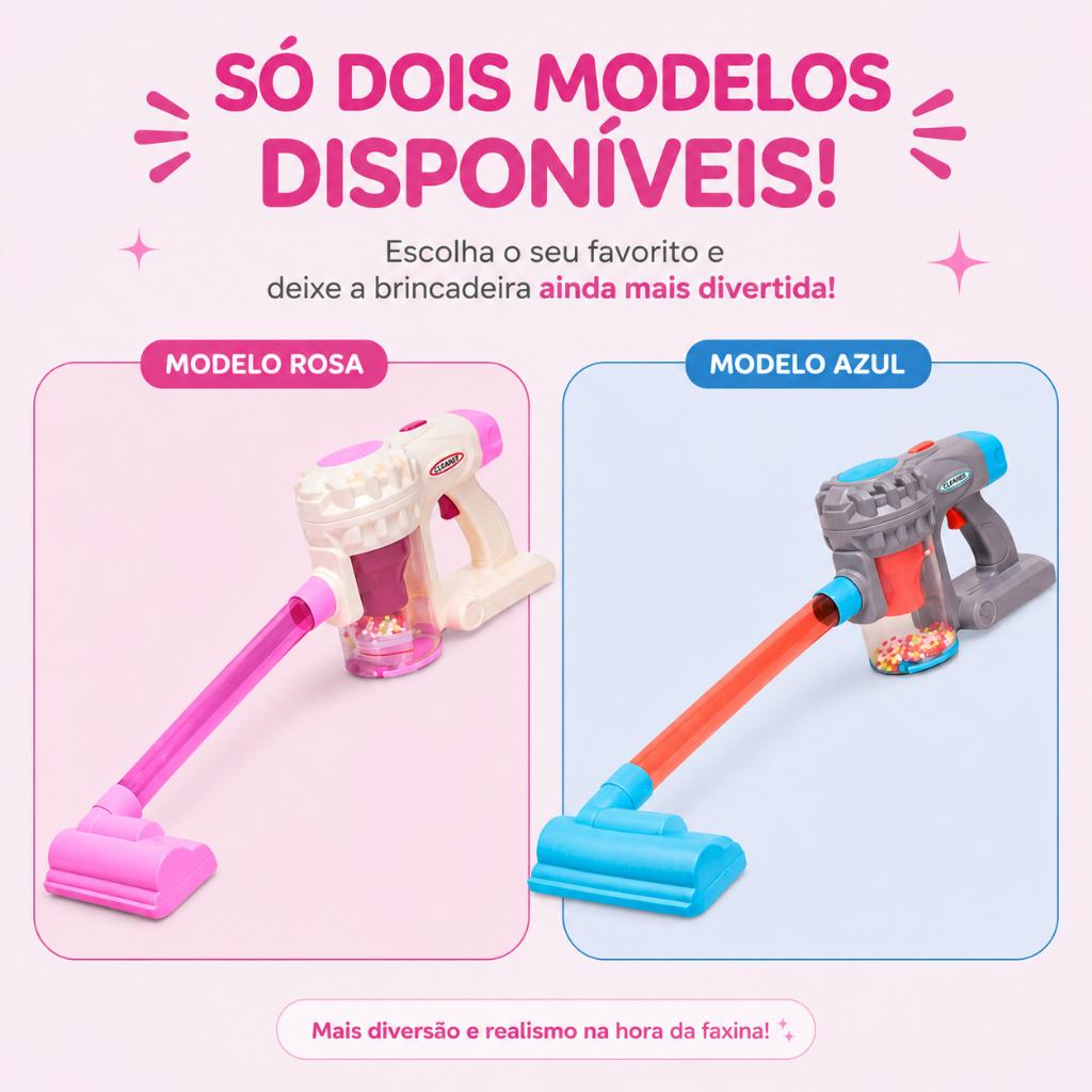 Brinquedo Aspirador De Pó Infantil Faz De Conta Divertido Educativo - Castela