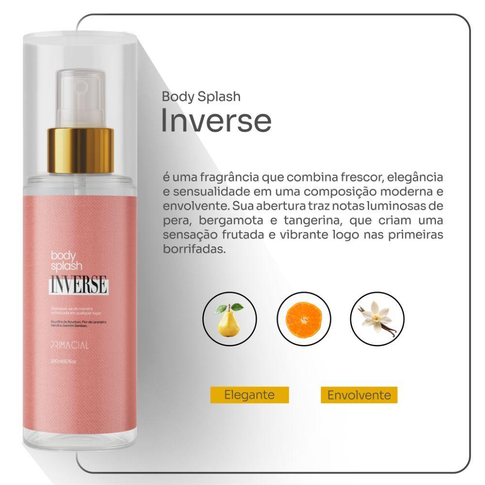 Body Splash Feminino Inverse 200ml - Primacial Perfume Ambar Floral
