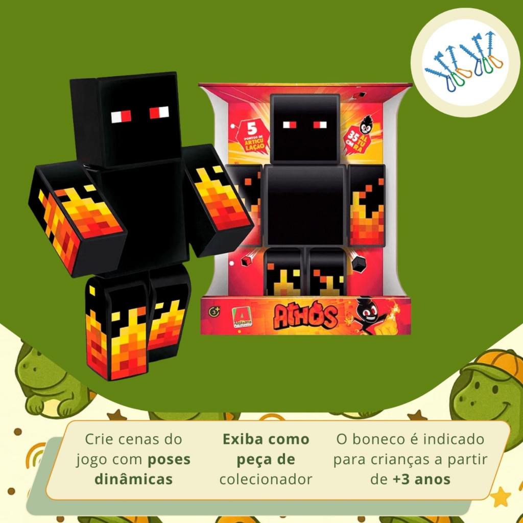 Kit 2 Bonecos Athos + Cadres Gamer Articulado Youtuber 25cm - Algazarra