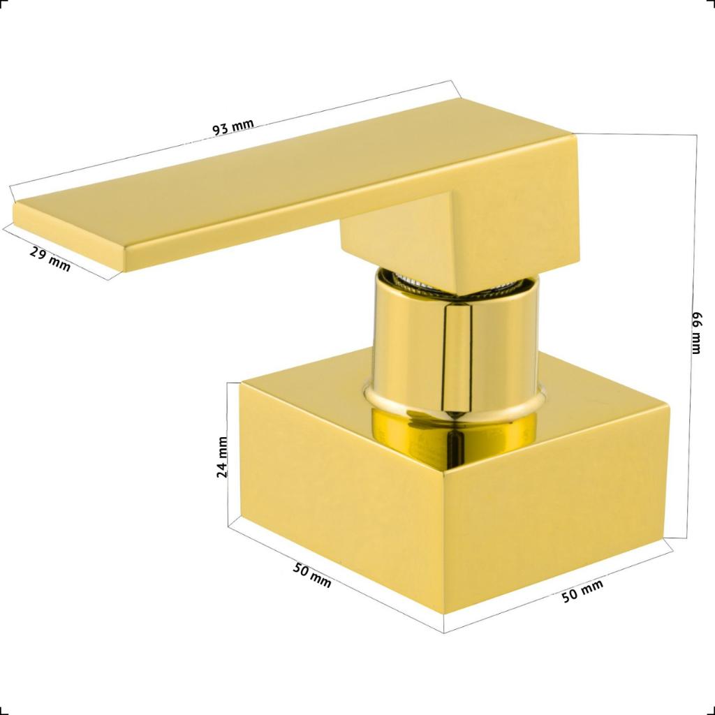 Acabamento Registro Base Deca Padrão 16 Estrias Gaveta Pressão Chuveiro 1/2 Ou 3/4 Metal Dourado