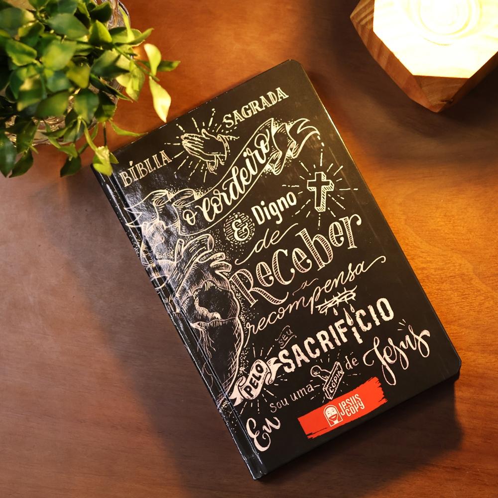 Bíblia Jesuscopy Lettering Naa Capa Dura